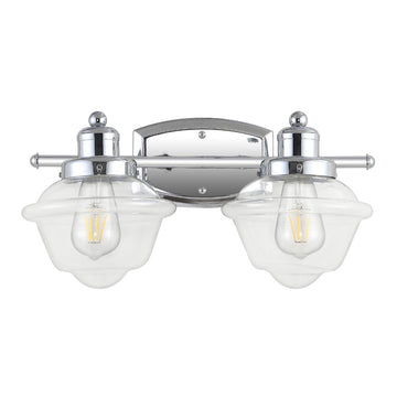 Orleans Iron/Glass schoolhouse LED Vanity Light - JONATHAN Y